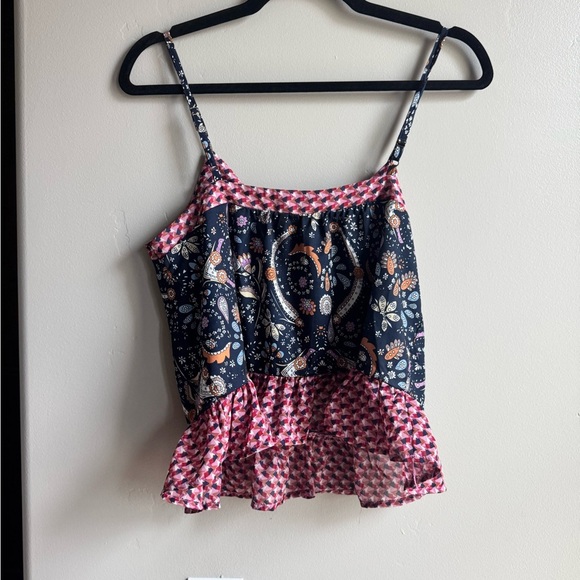 Hayden Boho Navy and Pink Cami Tank Top - Picture 4 of 5